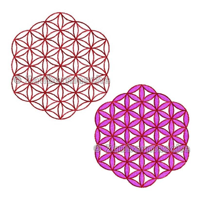 Blume des Lebens 6 Eck ohne Rand, Stickdateien für den 10x10-Rahmen Bild 1