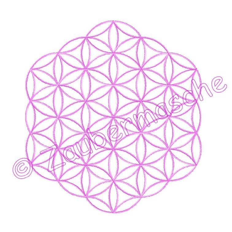 Blume des Lebens 6 Eck ohne Rand, Stickdateien für den 13x18-Rahmen Bild 2