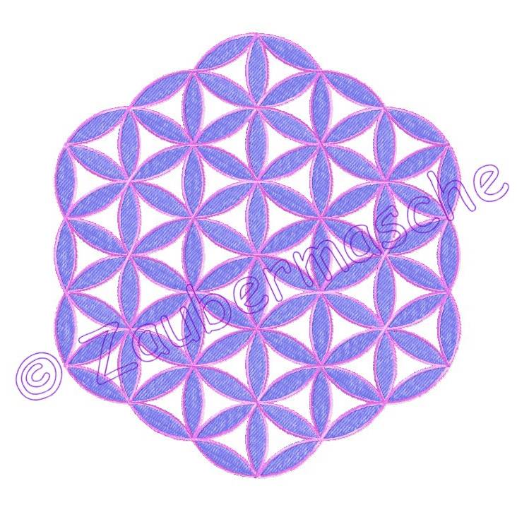 Blume des Lebens 6 Eck ohne Rand, Stickdateien für den 13x18-Rahmen Bild 3