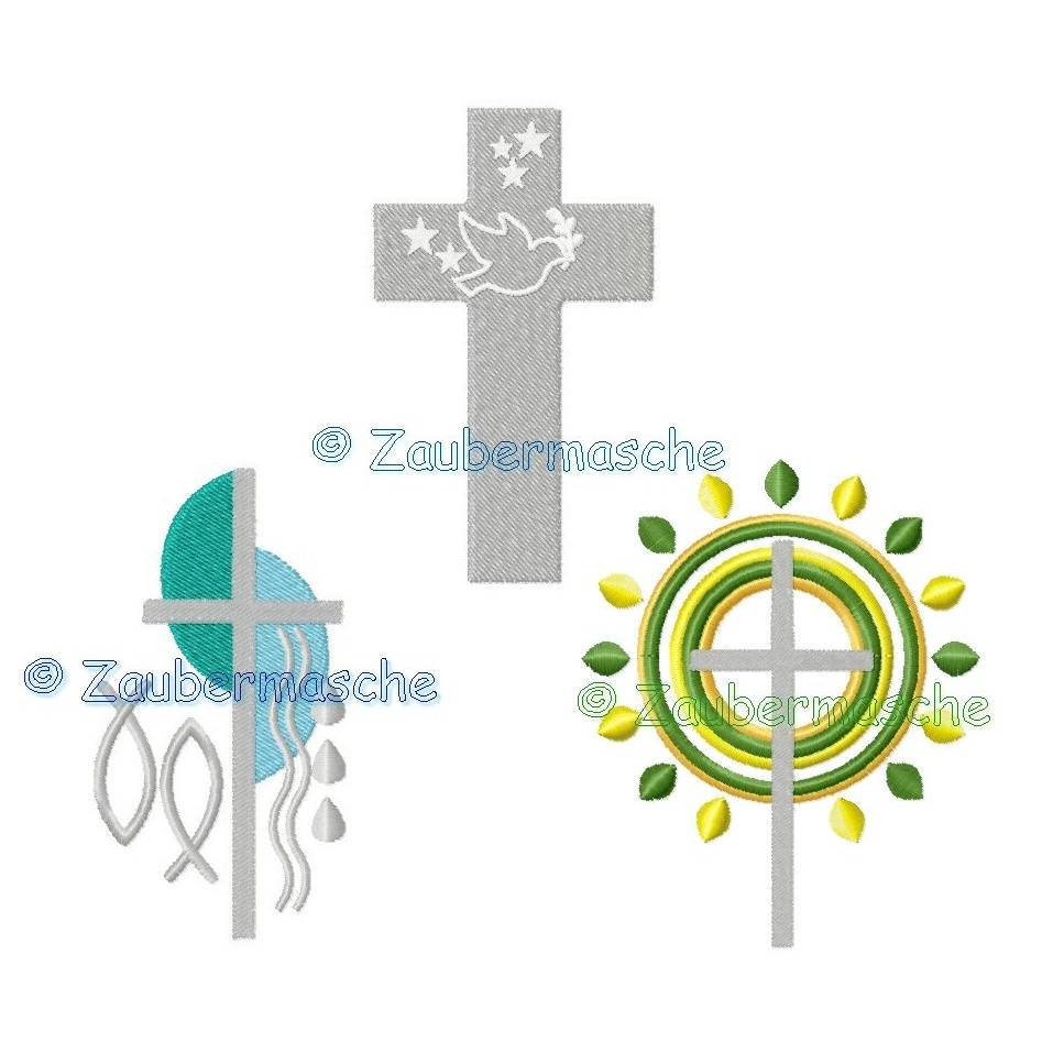Kreuze Stickdatei für den 10x10-Rahmen Bild 1