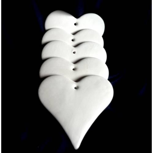 Schrühware,Bastelset,Herzen zum Aufhängen Kindergeburtstag,Keramik zum selbstbemalen,Valentinstag