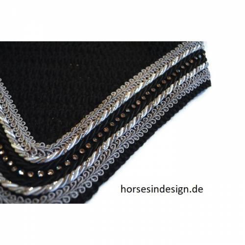 Fliegenhaube - schwarz - Strassborte