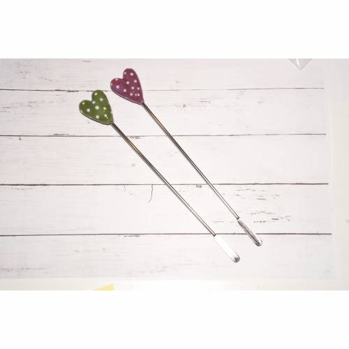 Rührlöffel mit Glas Herz in Wunschfarbe