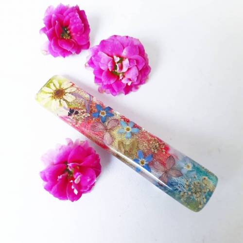 Haarschmuck Haarclipse echte Blumen Resin
