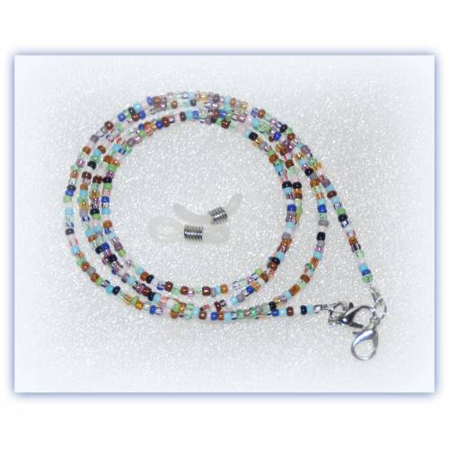 Maskenkette XL UND Brillenkette 2 in 1 bunt, Maskenband, Brillenband