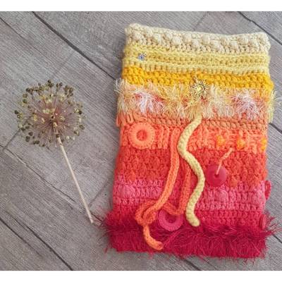 Twiddle Muff *SUNSET* Sensorik Alzheimer Demenz * Nestelmuff Beschäftigungsmuff