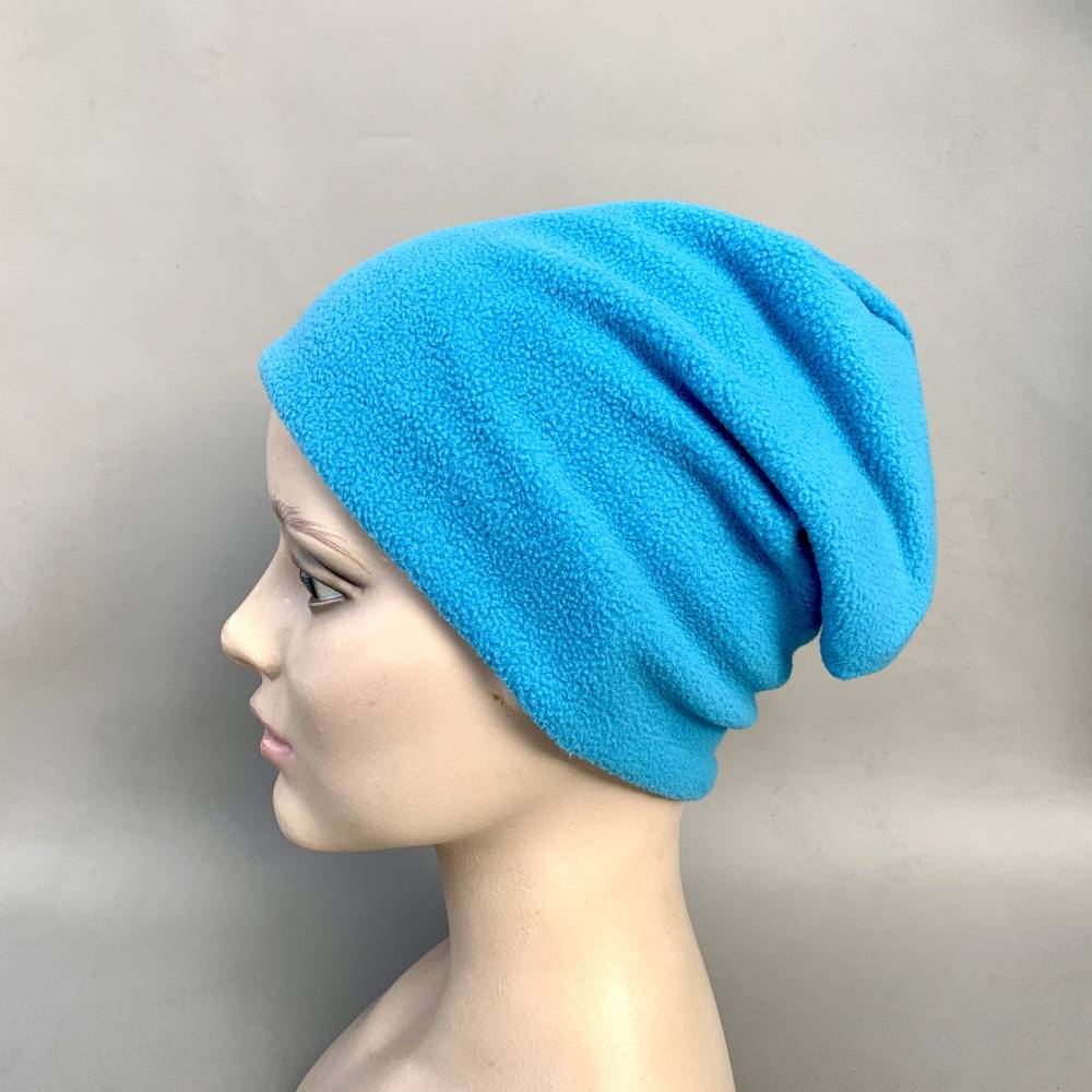 Kinder-Winter-Mütze, Long-Beanie für Jungs mit Fußball, warme Wendebeanie, Jersey mit Fleece gefüttert, Gr 53/54/55/56/5 Bild 4