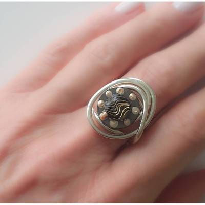 Ring Scheibe Champagner 