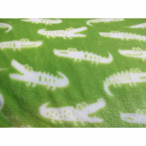Wellness Flanell Fleece Krokodil grün  (1m/8,-€)