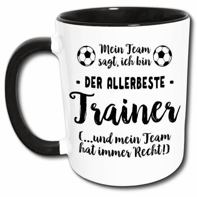 Bester Trainer Tasse mit Spruch, Trainer Geschenk, Fußball Coach Geschenk von Team, Mannschaft, Spielern