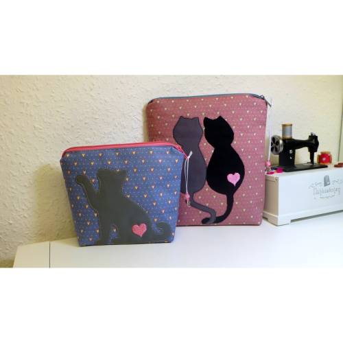 Stickdatei Doodle Applikation Katze und Maus