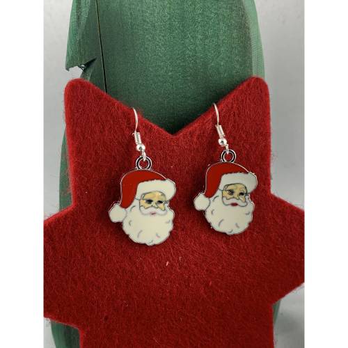 Weihnachtsmann-Ohrringe * kleine Weihnachtsmänner * Weihnachtsohrringe * "X-Mas" * Adventskalenderfüllung * Mitb