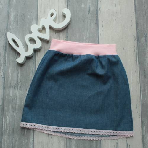 Kinderrock aus Jeansstoff Größe 110
