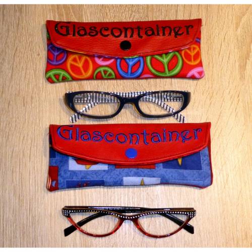 Stickdatei Brillenetui ITH 5er Set