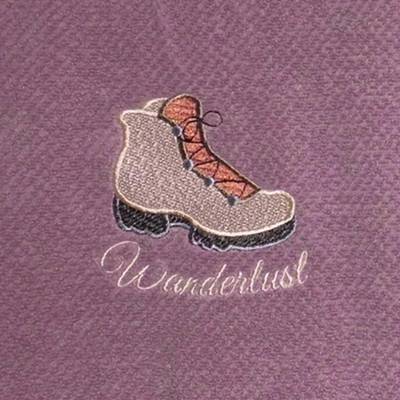 Gästehandtuch Handtuch oder Duschtuch bestickt mit Wanderschuh Monogramm Geschenk Handtuchset