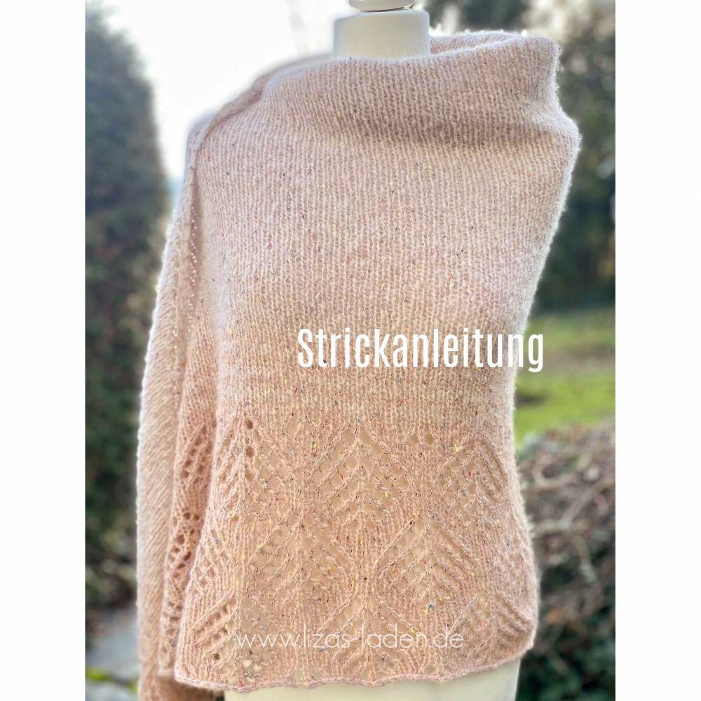 Strickanleitung Lizas Tuch Schneerose Bild 1