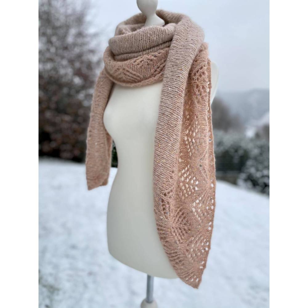 Strickanleitung Lizas Tuch Schneerose Bild 2