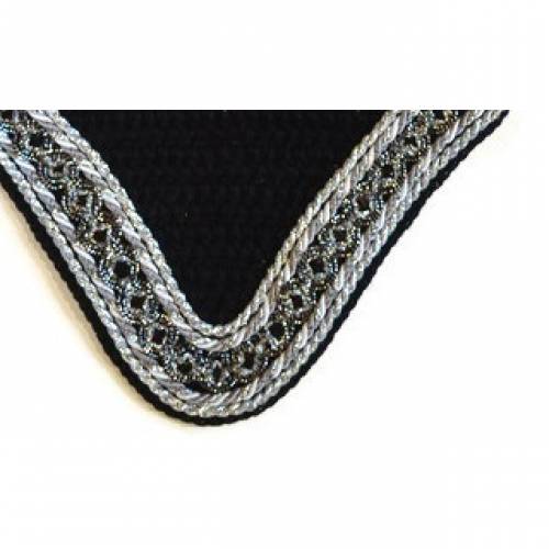 Fliegenhaube - schwarz - Paillettenborte