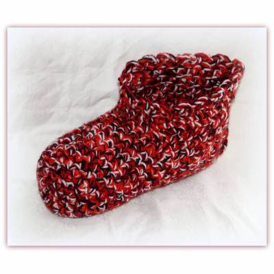 Puschen gehäkelt Gr. 46 / 47 Hüttenschuhe, Hausschuhe für Jungs und Männer, Männerpuschen