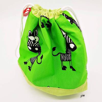 Wiederverwendbarer Stoffbeutel als Geschenkverpackung und Aufbewahrung – waschbar, hygienisch, 100 % Baumwolle, grün