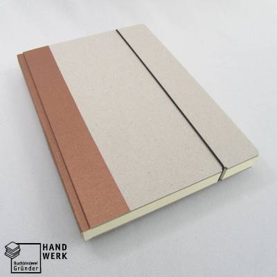 Skizzenbuch, metallic kupfer, Büttenpapier, 24,5 x 17 cm, Notizbuch, handgefertigt