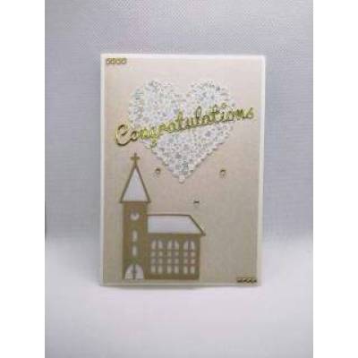 Hochzeitskarte, Grußkarte zur Hochzeit, Kirche
