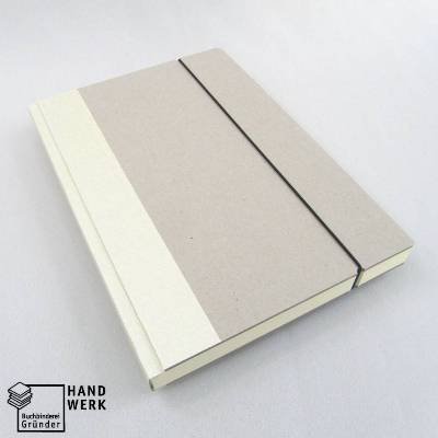 Skizzenbuch, metallic perle, Büttenpapier, 24,5 x 17 cm, Notizbuch, handgefertigt