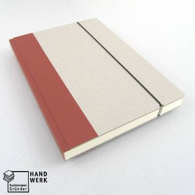 Skizzenbuch, rost-rot, Büttenpapier, 90 Blatt, 24,5 x 17 cm, Notizbuch