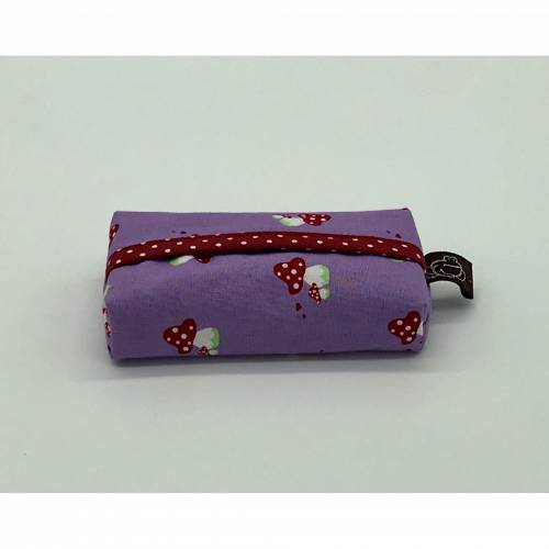 Tatüta Taschentüchertasche, flieder mit Glückspilzen