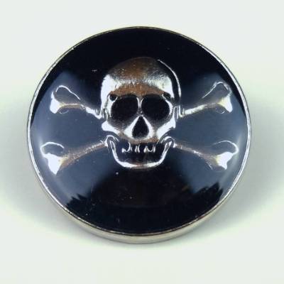 Metallknopf Öse Totenkopf 25 mm