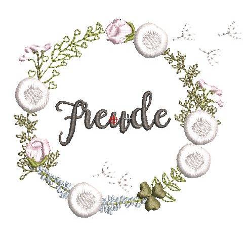 Stickdatei Set Wunschkränze Freude, Gelassenheit, Hoffnung, Kraft und Zuversicht, sowie blanko Bild 7