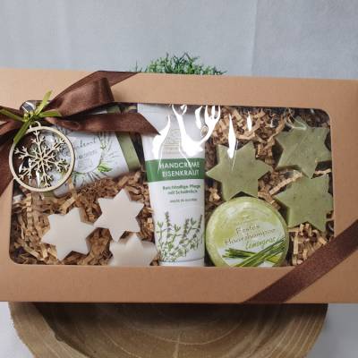 Geschenkbox "Erfrischend Zitronig" mit hochwertigen Schafmilchseifen - Set