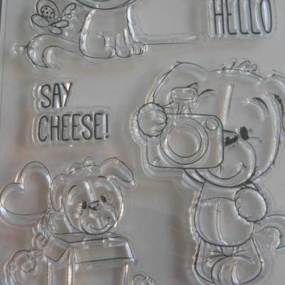 Clear Stempel Stamps Mix Hund Geburtstag Hello 