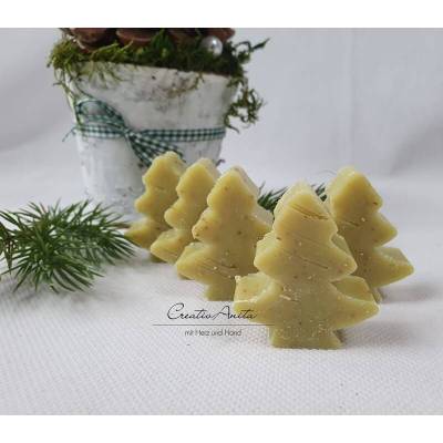 5 St. Sterne Tannenbaum - Christbaum - EISENKRAUT Gastgeschenke Weihnachten - Schafmilchseife
