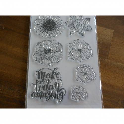 Clear Stempel Stamps Motiv Natur Mix Blume Blumen