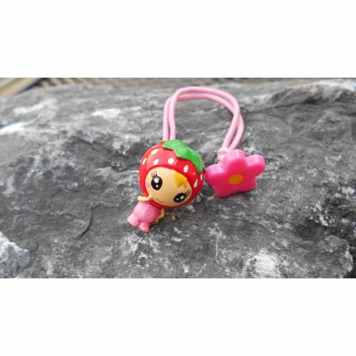 Erdbeere Püppi 3D Haargummi kawaii Mädchen lolita cosplay Rosa