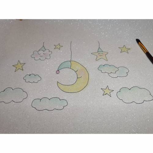 Ausmalbild "Mond" ab 10x10