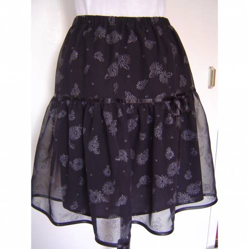 Festlicher Rock Schwarz Gr. 38-42
