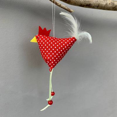 Huhn, Osterdeko, 1 St. Stoffhuhn, Oster-Hühnchen