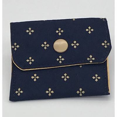 Tampontasche, Minibörse, Etui in blau mit Golddruck