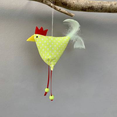 Huhn, Osterdeko, 1 St. Stoffhuhn, Oster-Hühnchen