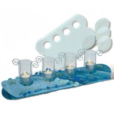 Bastel-Set Teelichthalter selbstklebend Modern für 4 Gläser