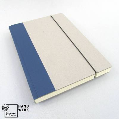 Skizzenbuch, Büttenpapier, 24,5 x 17 cm, hell-blau, Notizbuch