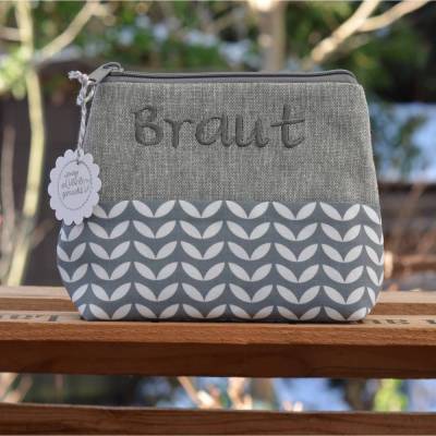 Braut  Schminktasche/Kosmetiktasche/Geschenk/Schminktäschchen Hochzeit