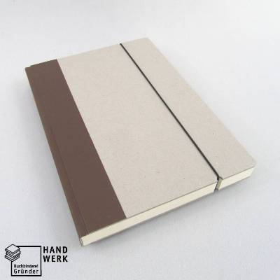 Skizzenbuch, Büttenpapier, dunkel-braun, 24,5 x 17 cm, , Notizbuch, handgefertigt