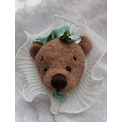 Wunderschöne Brosche Handarbeit Teddybär