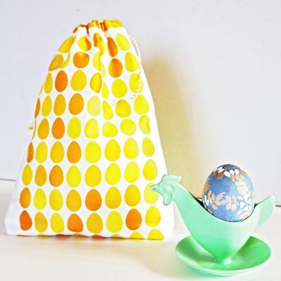 OSTEREIER Ostern kleiner Stoffbeutel, nachhaltige Geschenkverpackung