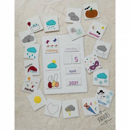 Wandkalender Set B ITH Stickdatei ab 10x10