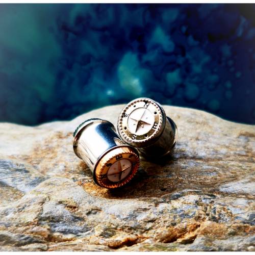 Plug, Kompass, handmade,Piercing ,Ohrpiercing , 1 Stück
