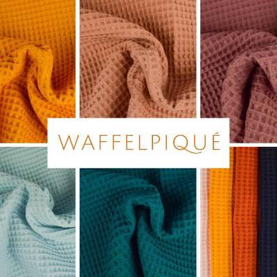 ab 50cm Waffelpiqué - 100% Baumwolle Waffelstoff - Baby Bettwäsche, Lätzchen, Schlafsack, Stirnband